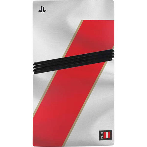Peru Soccer Flag PS5 Pro Disk Console Skin